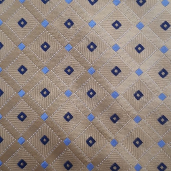 US POLO ASSN | Men's Geometric Neck Tie Blue Yellow - Picture 5 of 7